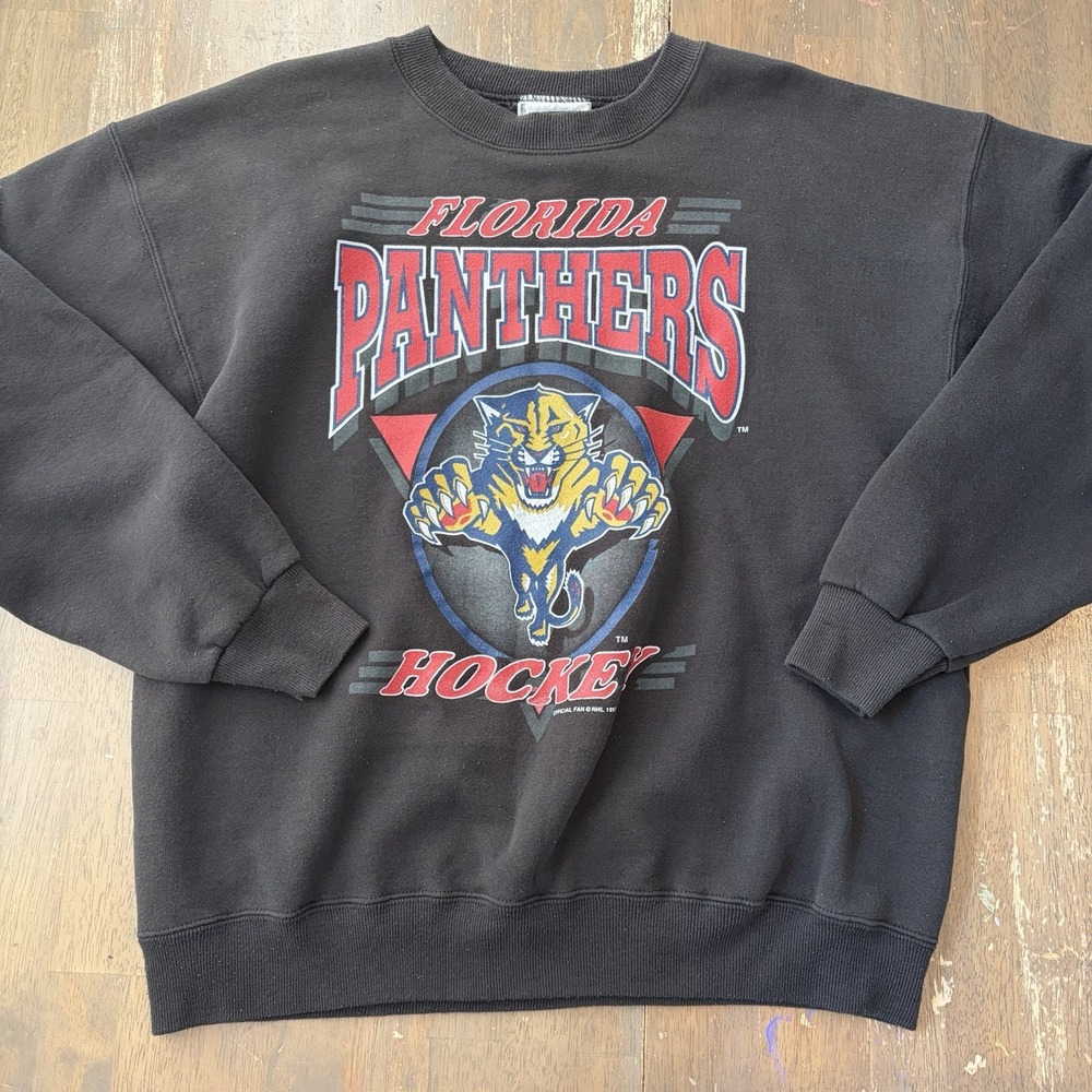 Vintage 90s Lee Sport NHL Florida Panthers Hockey Sweatshirt Mens Large Crewneck
